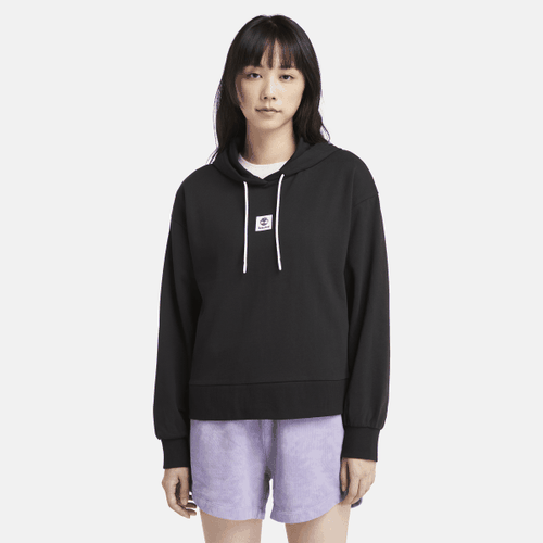 Sweat à capuche à envers bouclé et logo Stack en noir, , noir, Taille: L - Timberland - Modalova