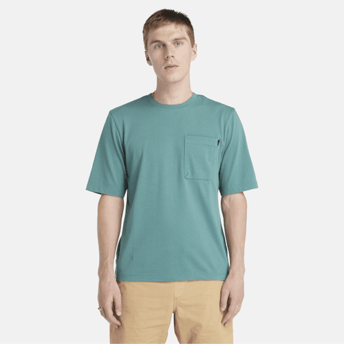 T-shirt anti-UV technologie TimberCHILL en vert, , vert, Taille: L - Timberland - Modalova