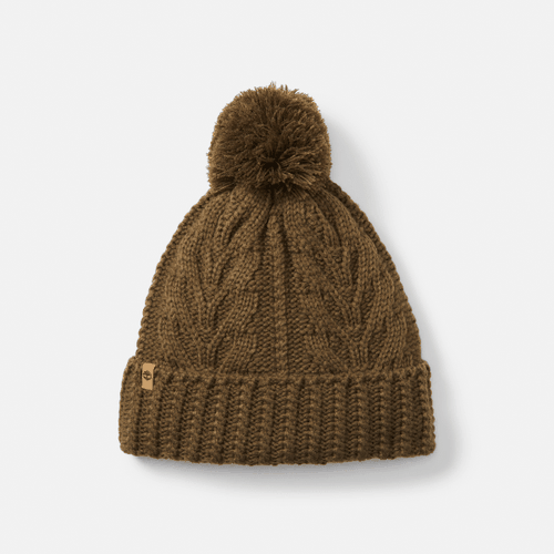 Bonnet premium torsadé à pompon marron, , marron - Timberland - Modalova