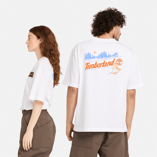 T-shirt graphique à manches courtes unisexe en blanc, blanc, Taille: 3XL - Timberland - Modalova