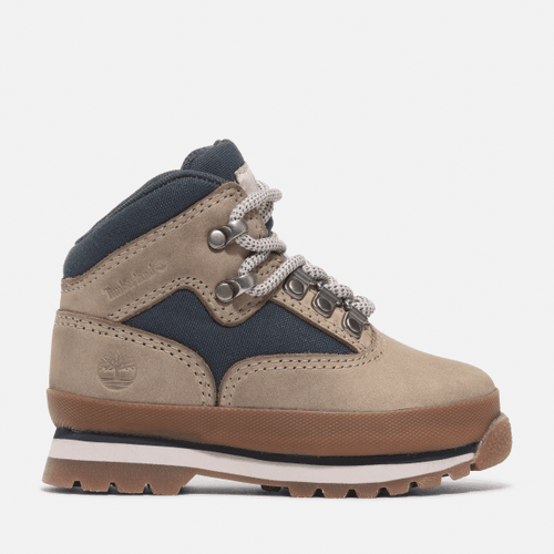 Bottines de randonnée mi-hautes à lacets Euro Hiker pour tout-petit en beige et bleu foncé, beige, Taille: 21 - Timberland - Modalova