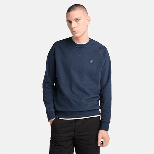 Sweat à col rond et envers bouclé Exeter River en bleu foncé, , bleu, Taille: L - Timberland - Modalova