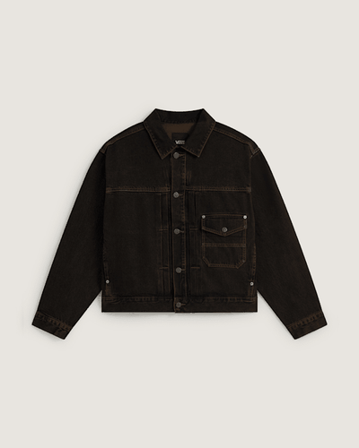 Denim Trucker Jacket Black/Vintage Cocoa, , , Taille: S - Vans - Modalova