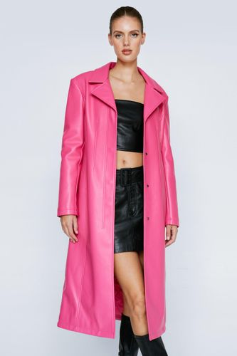 Manteau Long En Similicuir Premium - - 32 - Nasty Gal - Modalova