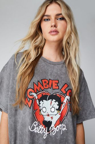 T-Shirt Surteint Imprimé Betty Boop Zombie Love - - L - Nasty Gal - Modalova