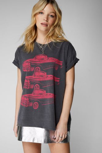 Car Graphic Washed T-Shirt - - Xl - Nasty Gal - Modalova