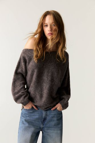 Pull Asymétrique En Maille Souple - Pull&Bear - Modalova