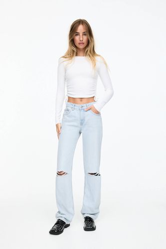 Jean Droit Taille Moyenne - Pull&Bear - Modalova