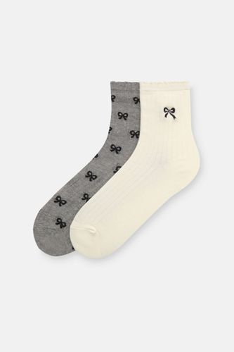 Lot 2 Paires De Chaussettes Nœuds - Pull&Bear - Modalova