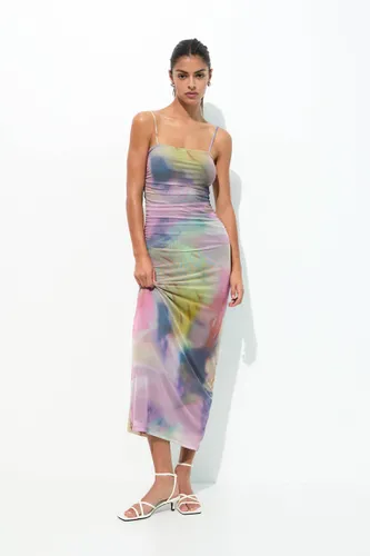 Robe Longue Tie-Dye En Tulle - Pull&Bear - Modalova