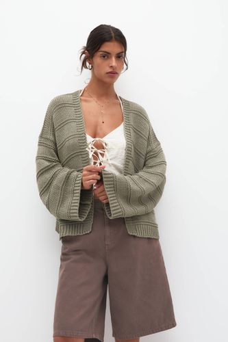 Cardigan Maille Rayures - Pull&Bear - Modalova