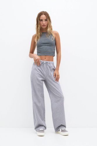 Pantalon Style Pyjama Rayures - Pull&Bear - Modalova