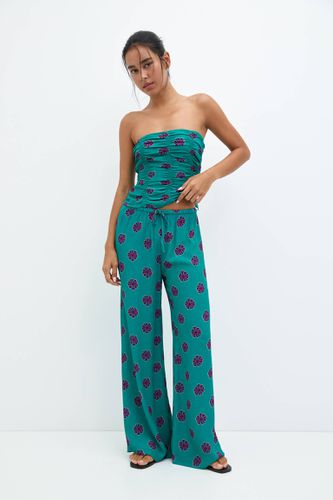 Pantalon Fluide Imprimé - Pull&Bear - Modalova