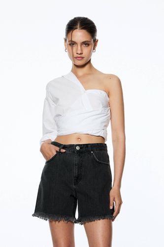 Bermuda En Jean Taille Haute - Pull&Bear - Modalova