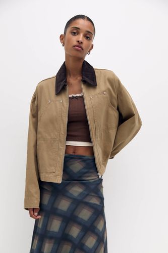 Veste Légère À Col En Velours Côtelé - Pull&Bear - Modalova