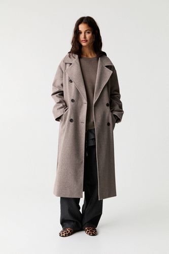 Manteau Long À Capuche - Pull&Bear - Modalova