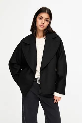 Manteau Court En Laine Mélangée - Pull&Bear - Modalova