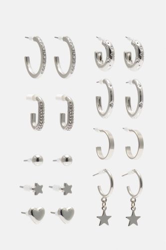 Lot De Boucles D’oreilles Anneaux Brillants - Pull&Bear - Modalova