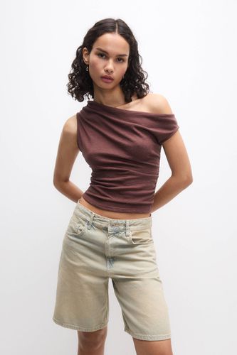 Top Asymétrique Rustique - Pull&Bear - Modalova