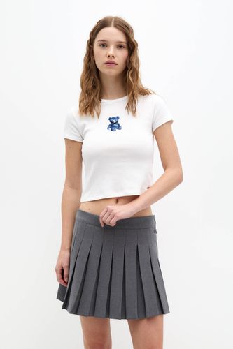 T-Shirt Blanc Ours - Pull&Bear - Modalova