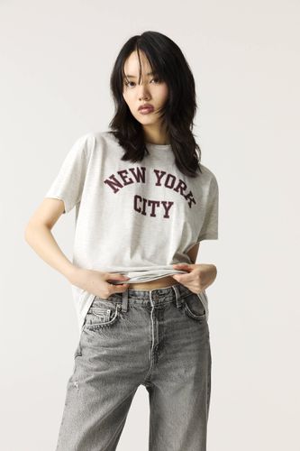 T-Shirt Imprimé Universitaire - Pull&Bear - Modalova