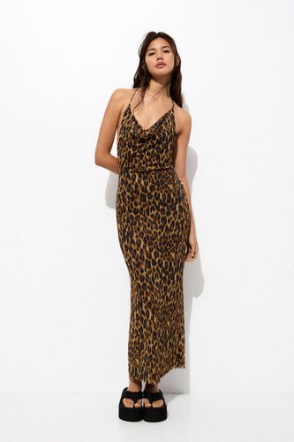 Robe Longue En Tulle À Imprimé Animal - Pull&Bear - Modalova