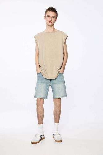 Bermuda En Jean Slim - Pull&Bear - Modalova