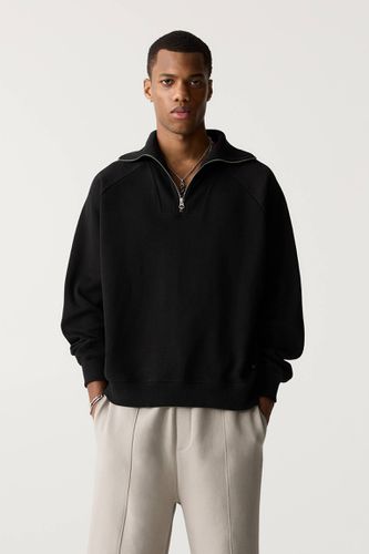 Sweat À Col Zippé P&B Black Label - Pull&Bear - Modalova