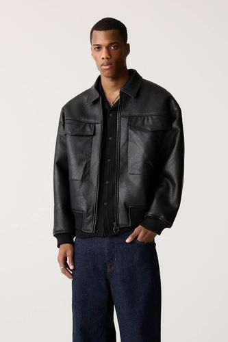 Veste En Similicuir P&B Black Label - Pull&Bear - Modalova