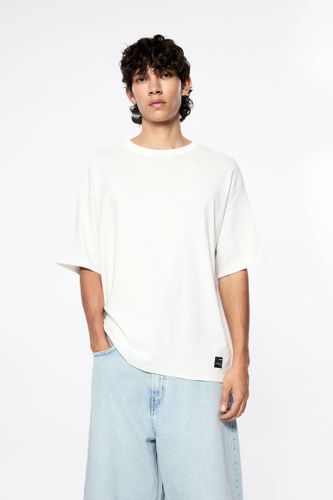 T-Shirt Manches Courtes Interlock - Pull&Bear - Modalova