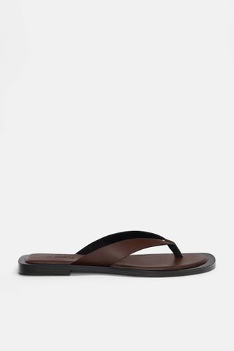 Sandales Plates Cuir - Pull&Bear - Modalova