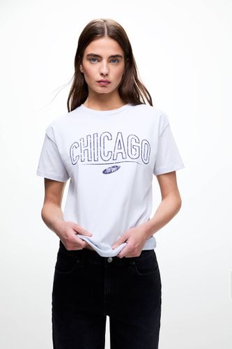 T-Shirt Manches Courtes Chicago - Pull&Bear - Modalova