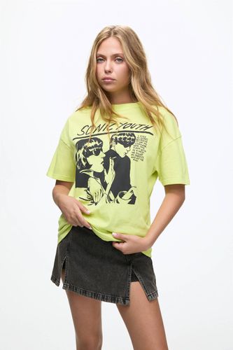 T-Shirt Sonic Youth Vert Citron - Pull&Bear - Modalova