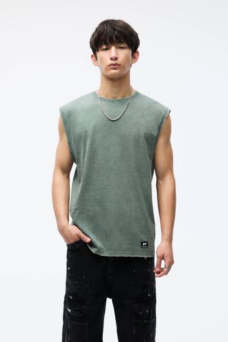 T-Shirt Oversize Sans Manches Effet Délavé - Pull&Bear - Modalova