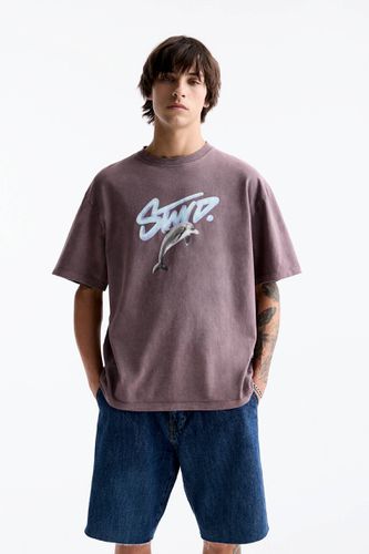 T-Shirt Délavé Stwd Dauphin - Pull&Bear - Modalova
