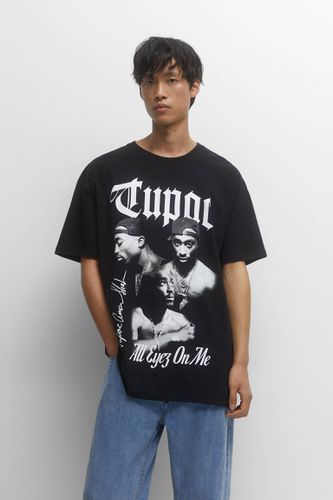 T-Shirt Oversize Tupac All Eyez On Me - Pull&Bear - Modalova