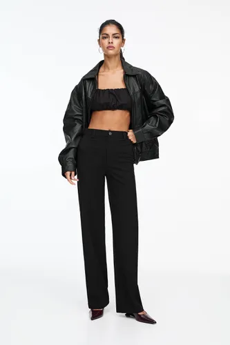 Pantalon Habillé Straight Taille Haute - Pull&Bear - Modalova