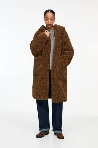 Manteau À Capuche En Mouton Synthétique - Pull&Bear - Modalova