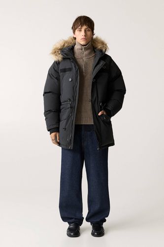 Manteau Capuche Fausse Fourrure - Pull&Bear - Modalova