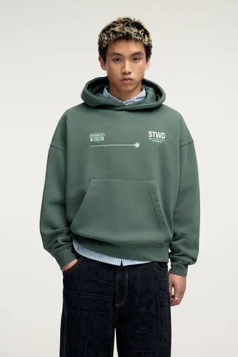 Sweat Vert Délavé Imprimé Stwd - Pull&Bear - Modalova