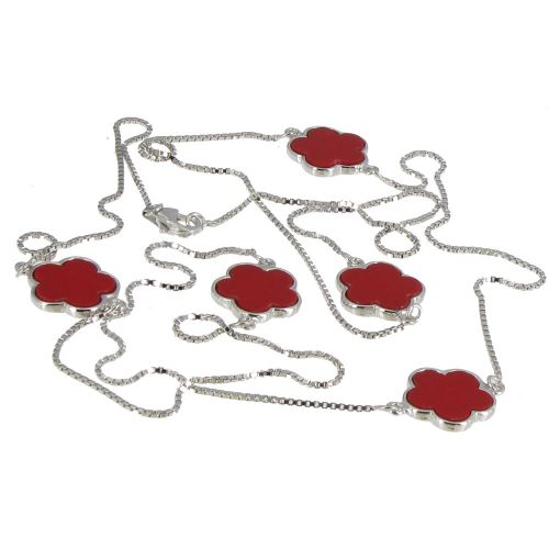 Sautoir Chance Argent 925 et Corail - LES POULETTES BIJOUX - Modalova