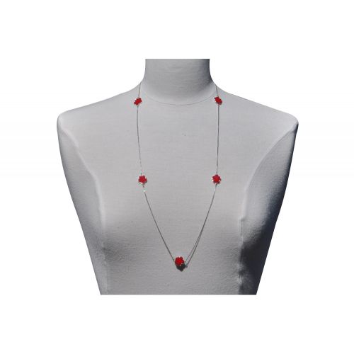 Sautoir Chance Argent 925 et Corail - LES POULETTES BIJOUX - Modalova