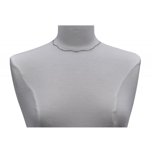 Collier Ras de Cou Argent Oxydé 4 Diamants Blancs et 1 Diaman - LES POULETTES BIJOUX - Modalova