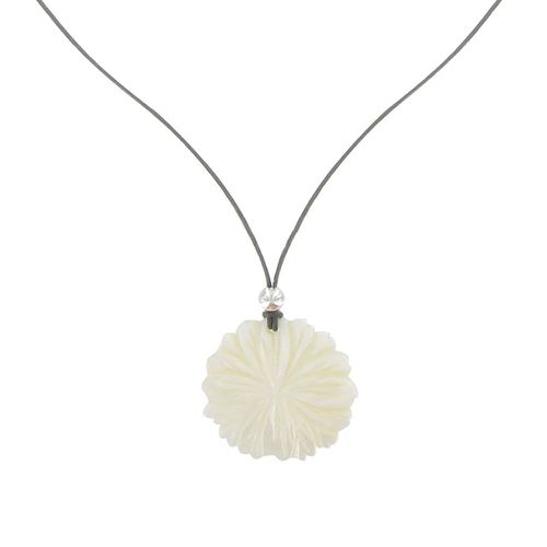 Collier Fleur de Nacre Perles Argent - LES POULETTES BIJOUX - Modalova