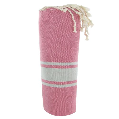 BIJOUX - V Fouta Drap Plage et Hammam Coton Couleur Bandes Gris C - LES POULETTES - Modalova
