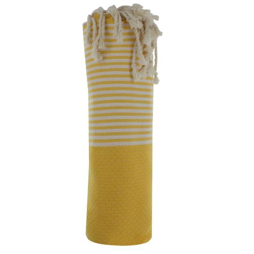 BIJOUX - V Fouta Drap Plage et Hammam Coton Nid d'Abeille Rayé B - LES POULETTES - Modalova