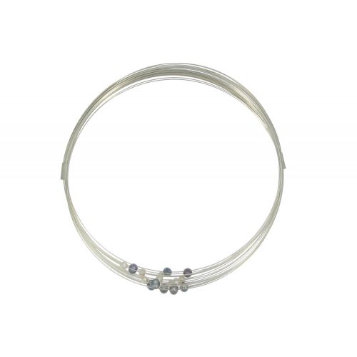 Collier Multi-Fils Argent avec Perles Foncées et Blanc - LES POULETTES BIJOUX - Modalova