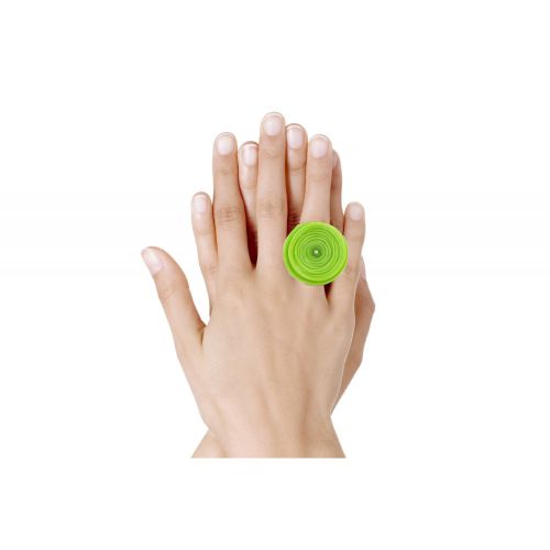 V Bague Argent et Verre Coquelicot Granny - LES POULETTES BIJOUX - Modalova