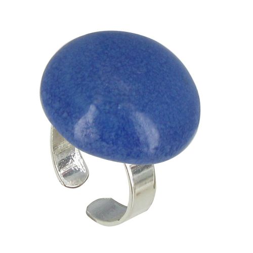 Bague Métal Argenté Champignon Céramique - LES POULETTES BIJOUX - Modalova