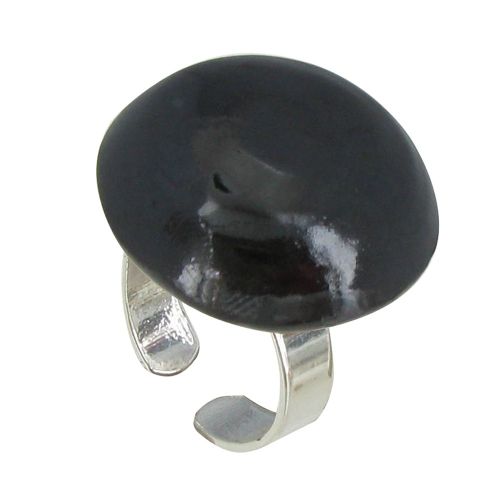 Bague Métal Argenté Champignon Céramique - LES POULETTES BIJOUX - Modalova